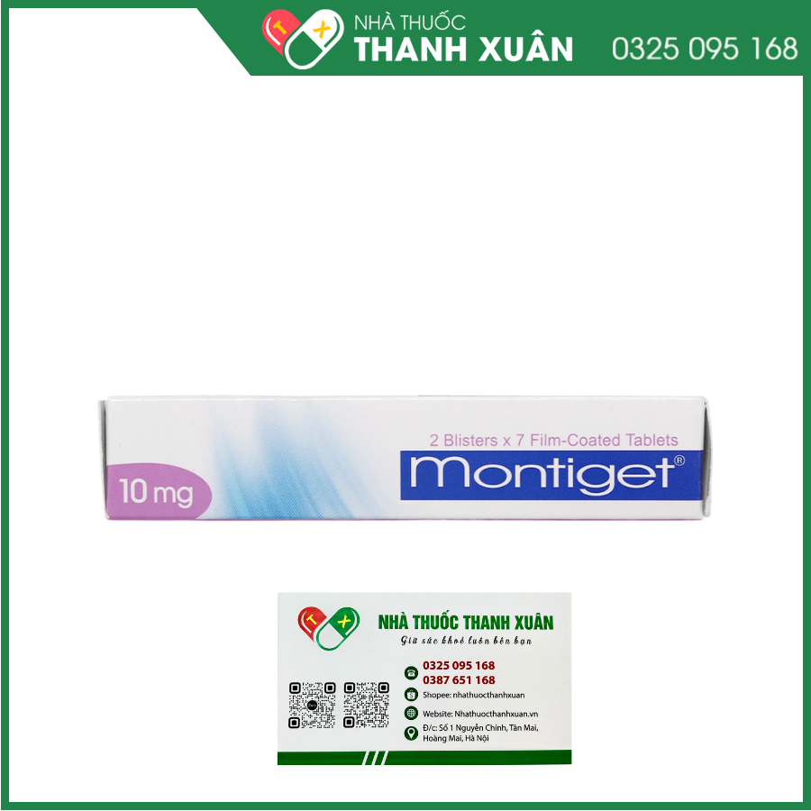Montiget 10mg phòng và điều trị hen suyễn mạn tính